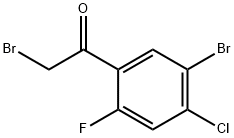 5'-Bromo-4'-chloro-2'-fluorophenacyl bromide Struktur