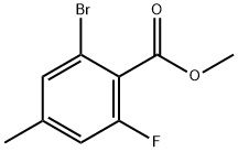 Methyl 2-Bromo-6-Fluoro-4-Methylbenzote Structure