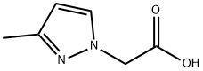(3-メチル-1H-ピラゾール-1-イル)酢酸 化学構造式