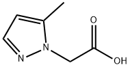 (5-メチル-1H-ピラゾール-1-イル)酢酸 化学構造式