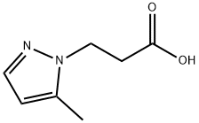 3-(5-メチル-1H-ピラゾール-1-イル)プロパン酸 化学構造式
