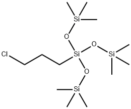 3-(3-クロロプロピル)-1,1,1,5,5,5-ヘキサメチル-3-[(トリメチルシリル)オキシ]ペンタントリシロキサン 化学構造式