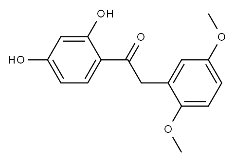 1-(2,4-Dihydroxyphenyl)-2-(2,5-dimethoxyphenyl)ethanone Struktur
