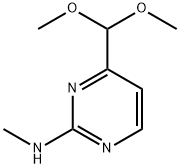 2-(メチルアミノ)ピリミジン-4-カルボキシアルデヒドジメチルアセタール 化学構造式