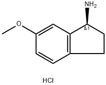(S)-6-甲氧基-2,3-二氢-1H-茚-1-胺盐酸盐, 180915-62-2, 结构式