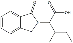 3-methyl-2-(1-oxo-1,3-dihydro-2H-isoindol-2-yl)pentanoic acid Struktur