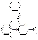 N-[3-(ジメチルアミノ)プロピル]-N-(2,6-ジメチルフェニル)-3-フェニルプロペンアミド 化学構造式