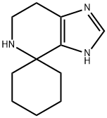 3',5',6',7'-四氢螺[环己烷-1,4'-咪唑并[4,5-C]吡啶] 结构式