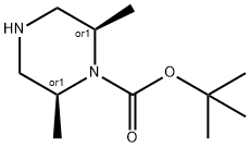 tert-butyl (2R,6S)-2,6-dimethylpiperazine-1-carboxylate Struktur