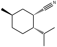 Cyclohexanecarbonitrile, 5-methyl-2-(1-methylethyl)-, (1S,2S,5R)- (9CI) Structure