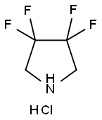 3,3,4,4-テトラフルオロピロリジン塩酸塩 化学構造式