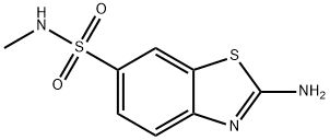 2-AMINO-BENZOTHIAZOLE-6-SULFONIC ACID METHYLAMIDE, 18101-53-6, 结构式