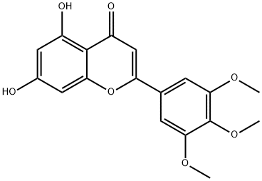 5,7-二羟基-3',4',5'-三甲氧基黄酮,18103-42-9,结构式