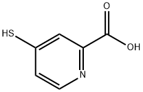 4-メルカプト-2-ピリジンカルボン酸 化学構造式