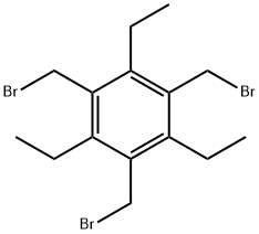 1,3,5-トリス(ブロモメチル)-2,4,6-トリエチルベンゼン 化学構造式