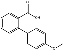 4'-メトキシ-1,1'-ビフェニル-2-カルボン酸 化学構造式