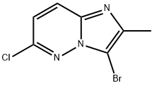 6-氯-2-甲基-3-溴咪唑并[1,2-B]哒嗪, 18112-31-7, 结构式