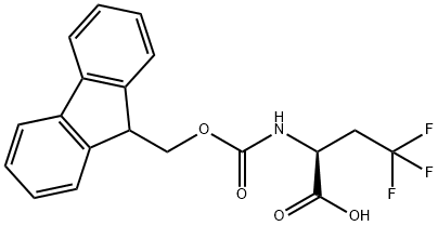 (S)-N-FMOC-2-氨基-4,4,4-三氟丁酸, 181128-48-3, 结构式