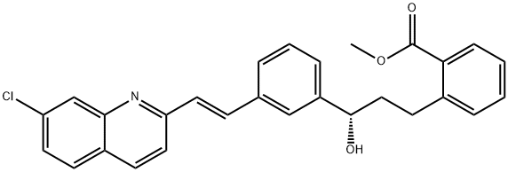 METHYL 2-[(S)-3-{(E)-3-[2-(7-CHLORO-2-QUINOLYL)VINYL]PHENYL}-3-HYDROXYPROPYL]BENZOATE Struktur