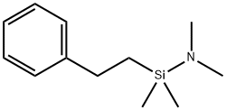 フェネチルジメチル(ジメチルアミノ)シラン CONTAINS10-15% A-ISOMER 化学構造式