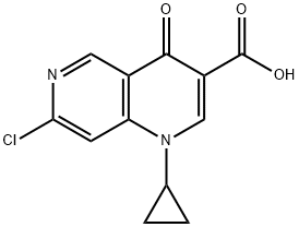 1,6-NAPHTHYRIDINE-3-CARBOXYLIC ACID, 7-CHLORO-1-CYCLOPROPYL-1,4-DIHYDRO-4-OXO- Struktur