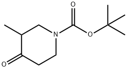 (R,S)-3-メチル-4-オキソピペリジン-1-カルボン酸TERT-ブチル 化学構造式
