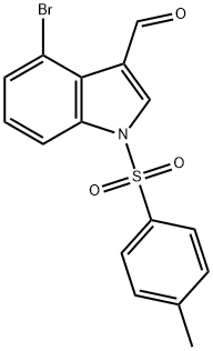 4-bromo-1-tosyl-1H-indole-3-carbaldehyde 化学構造式