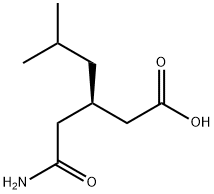 (R)-(-)-3-Carbamoymethyl-5-methylhexanoic acid Structure