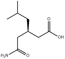 (R)-(-)-3-(氨甲酰甲基)-5-甲基己酸,181289-33-8,结构式