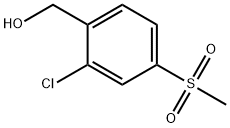 (2-クロロ-4-メチルスルホニルフェニル)メタノール 化学構造式
