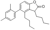 Xylyl dibutylbenzofuranone Struktur