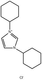 1,3-ジシクロヘキシルイミダゾリウムクロリド 化学構造式