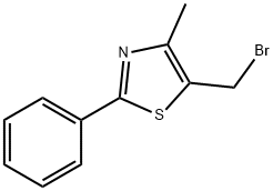 5-(ブロモメチル)-4-メチル-2-フェニルチアゾール 化学構造式