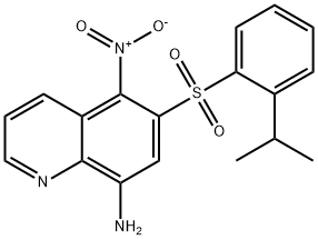 6-[[2-(1-METHYLETHYL)PHENYL]]SULFONYL-5-NITRO-8-QUINOLINAMINE Structure