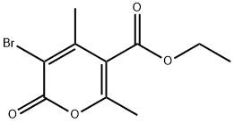 3-溴-4,6-二甲基-2-氧代-2H-吡喃-5-羧酸乙酯,18152-79-9,结构式