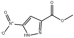 5-ニトロ-1H-ピラゾール-3-カルボン酸メチル 化学構造式