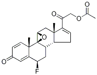 (6α,9β,11β)-21-(Acetyloxy)-9,11-epoxy-6-fluoro-pregna-1,4,16-triene-3,20-dione 结构式