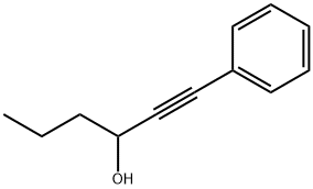 1-フェニル-1-ヘキシン-3-オール 化学構造式