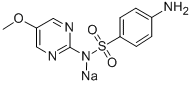 磺胺对甲氧嘧啶钠, 18179-67-4, 结构式