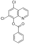 安息香酸5,7-ジクロロ-8-キノリル 化学構造式