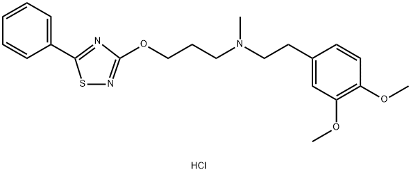 3,4-Dimethoxy-N-methyl-N-[3-[(5-phenyl-1,2,4-thiadiazol-3-yl)oxy]propyl]benzeneethanaminehydrochloride Structure