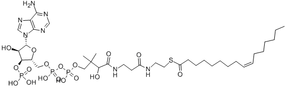 棕榈油酰辅酶A锂盐, 18198-76-0, 结构式