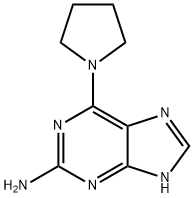 6-(吡咯烷-1-基)-9H-嘌呤-2-胺, 18202-53-4, 结构式