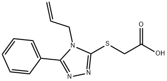 [(4-allyl-5-phenyl-4H-1,2,4-triazol-3-yl)thio]acetic acid Struktur