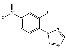 1-(2-FLUORO-4-NITROPHENYL)-1H-1,2,4-TRIAZOLE 结构式