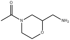 2-Morpholinemethanamine, 4-acetyl- (9CI) Structure