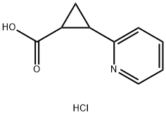 2-(Pyridin-2-yl)cyclopropane-1-carboxylic acid hydrochloride Struktur
