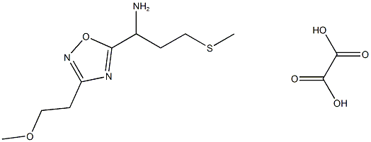 1-(3-(2-Methoxyethyl)-1,2,4-oxadiazol-5-yl)-3-(methylthio)propan-1-amine oxalate Struktur