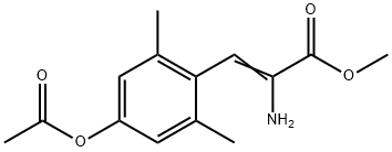 Methyl (2Z)-3-[4-(acetyloxy)-2,6-dimethylphenyl]-2-aminoprop-2-enoate Struktur