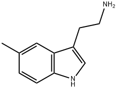 5-メチル-3-(2-アミノエチル)-1H-インドール 化学構造式